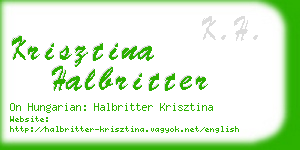 krisztina halbritter business card